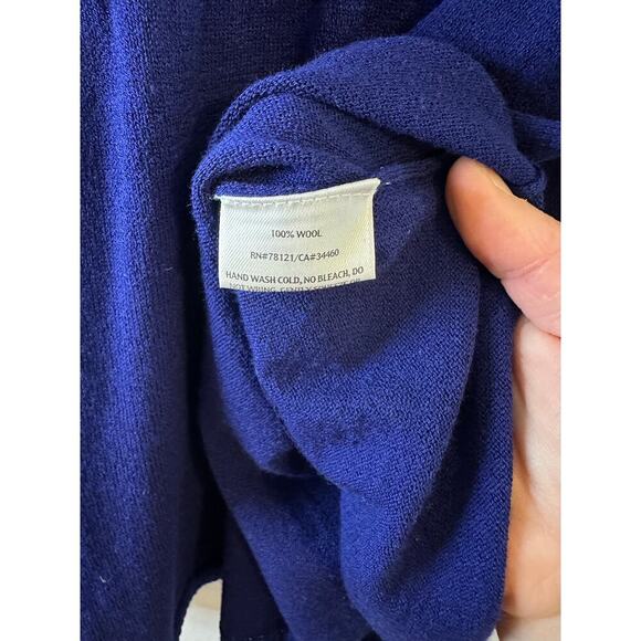 Eileen Fisher Woman Plus Size 100% Wool Knit Cobalt Blue Sustainable Tank Sz 1X - Picture 5 of 6